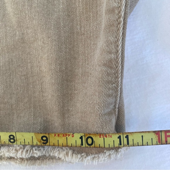 Levi's Classic Denim Short Plus Size Long Casual Dadcore High Rise Khaki Fray - Picture 11 of 11